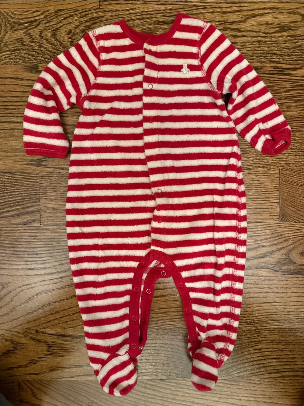 GAP Red and White Striped Footed One-Piece